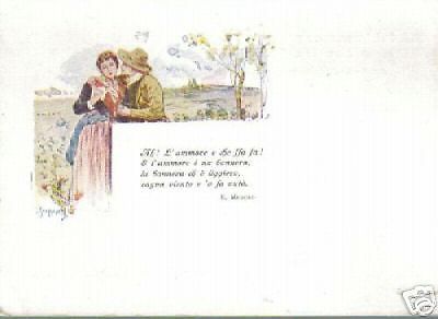 Cartolina Antica Pietro Scoppetta Canzone Napoletana Murolo