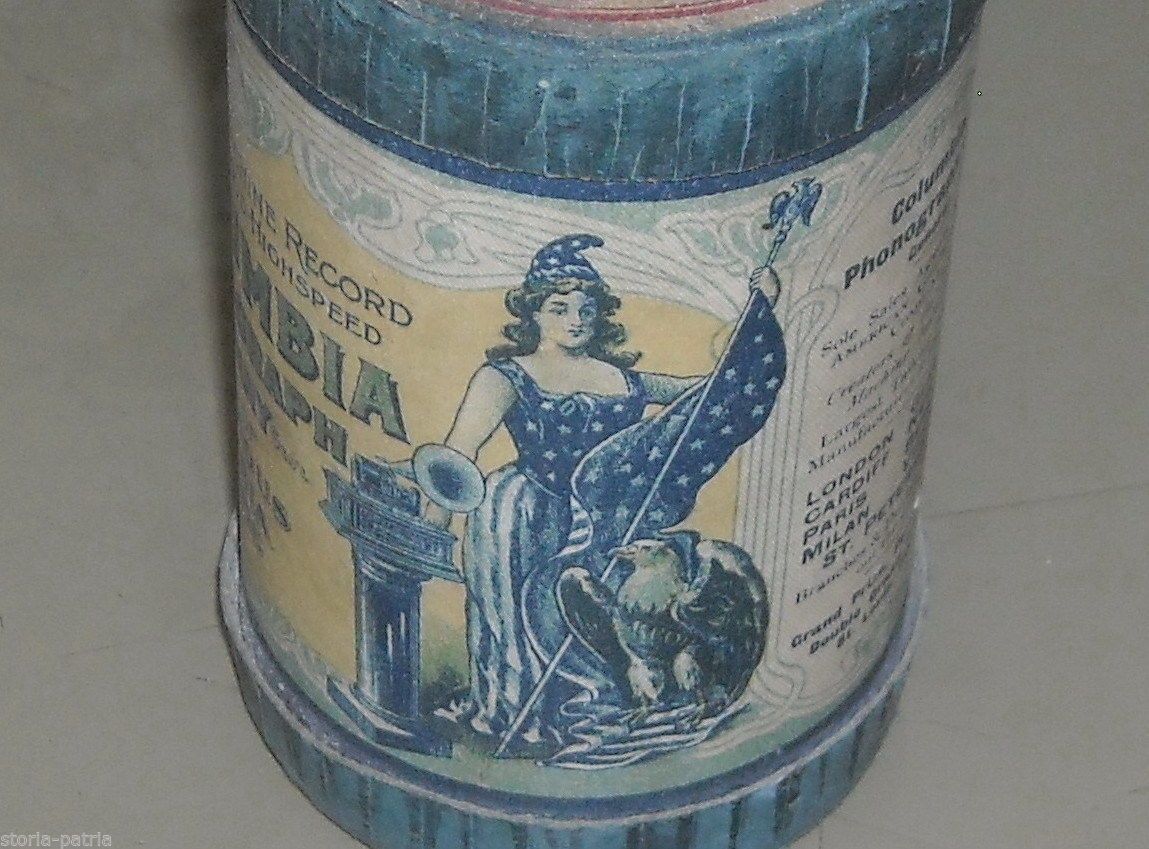 Scatola Pubblicitaria Columbia Phonograph Company, Primi Del Novecento