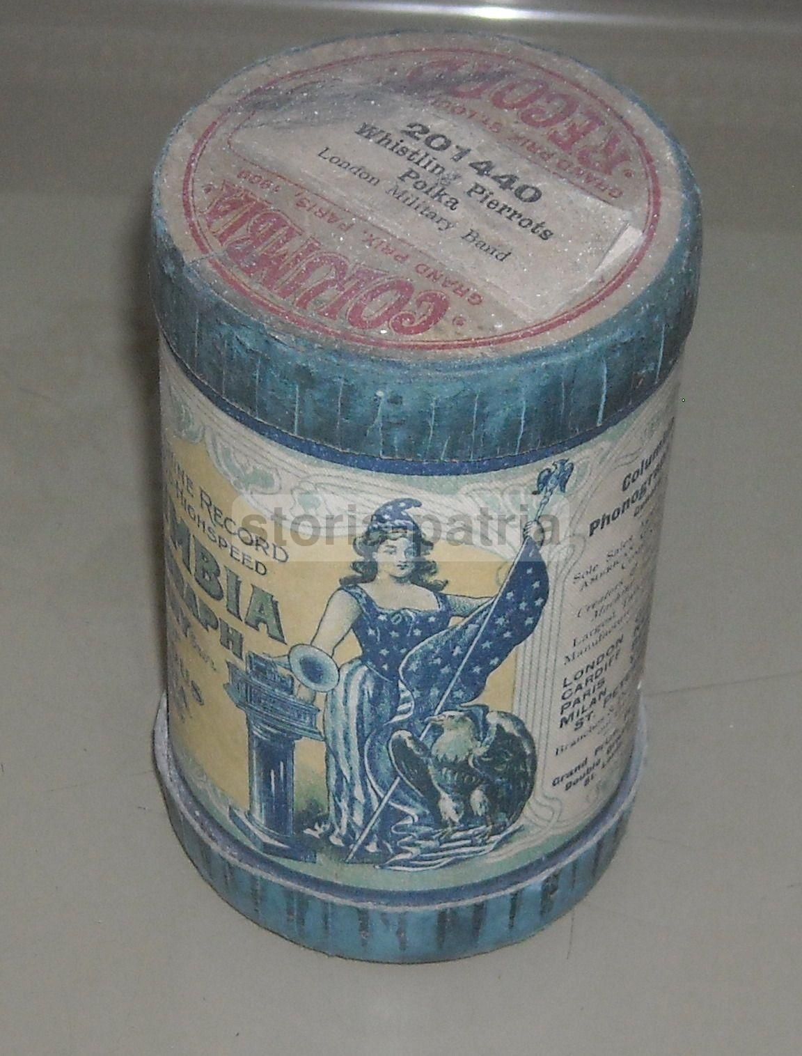 Scatola Pubblicitaria Columbia Phonograph Company, Primi Del Novecento