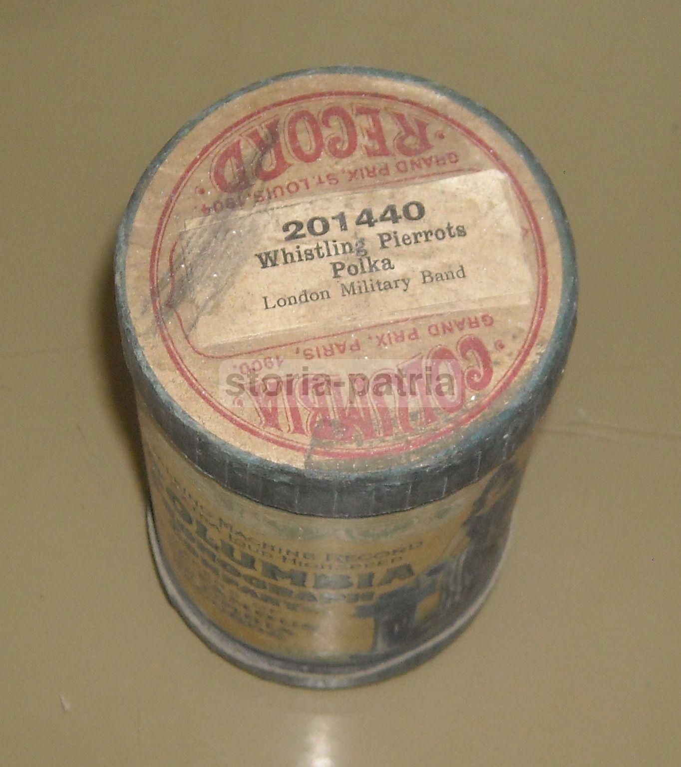 Scatola Pubblicitaria Columbia Phonograph Company, Primi Del Novecento