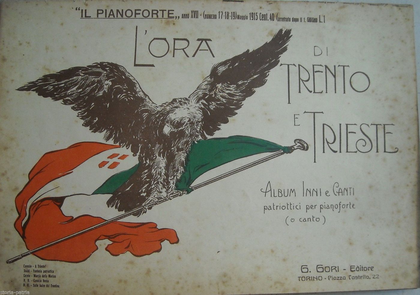 L'Ora Di Trento E Trieste: Album Di Inni E Canti Patriottici (1915)