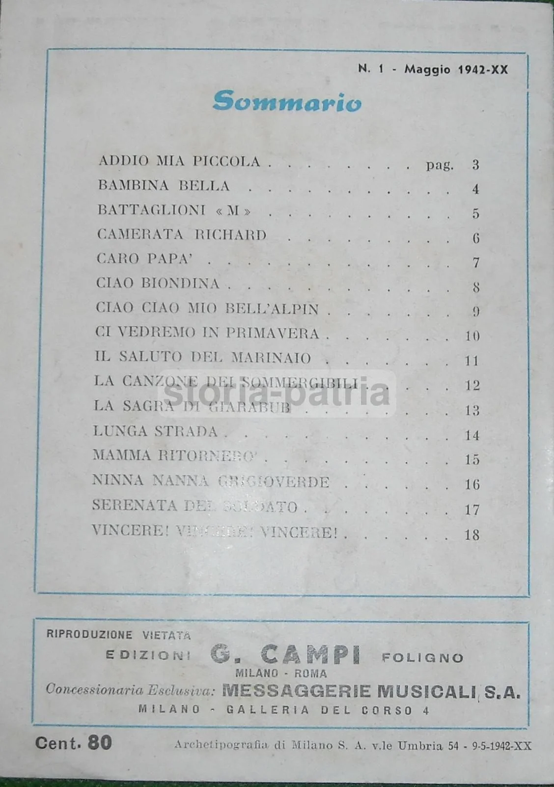 Canzoni di Guerra 1942 Alpini Marineria Giarabub Auro d'Alba