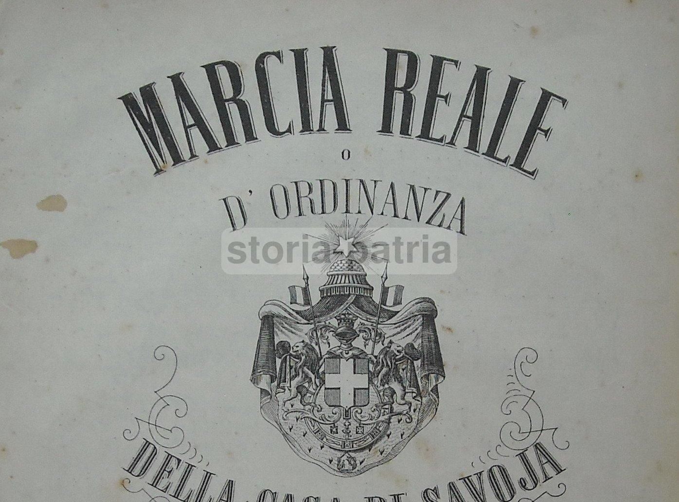 Marcia Reale Casa Savoia: Spartito Di G. Gabetti, Ricordi, Fine XIX Secolo