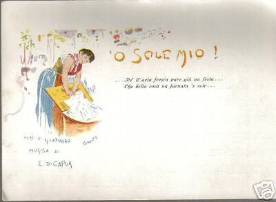 Cartolina Antica 'O Sole Mio, Pietro Scoppetta, Bideri, Napoli, Primo '900