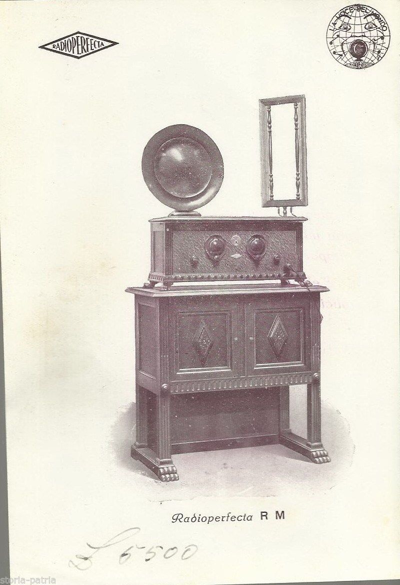Stampa Pubblicitaria Radio Radioperfecta RM, Anni '900 Con Antenna