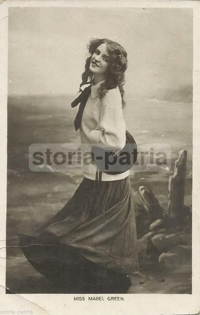 Cartolina Miss Mabel Green, Artista Inglese, Foto Bassano, 1910 Circa