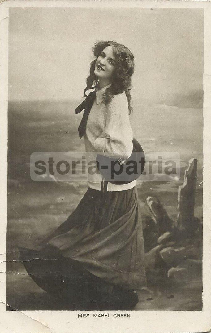Cartolina Miss Mabel Green, Artista Inglese, Foto Bassano, 1910 Circa