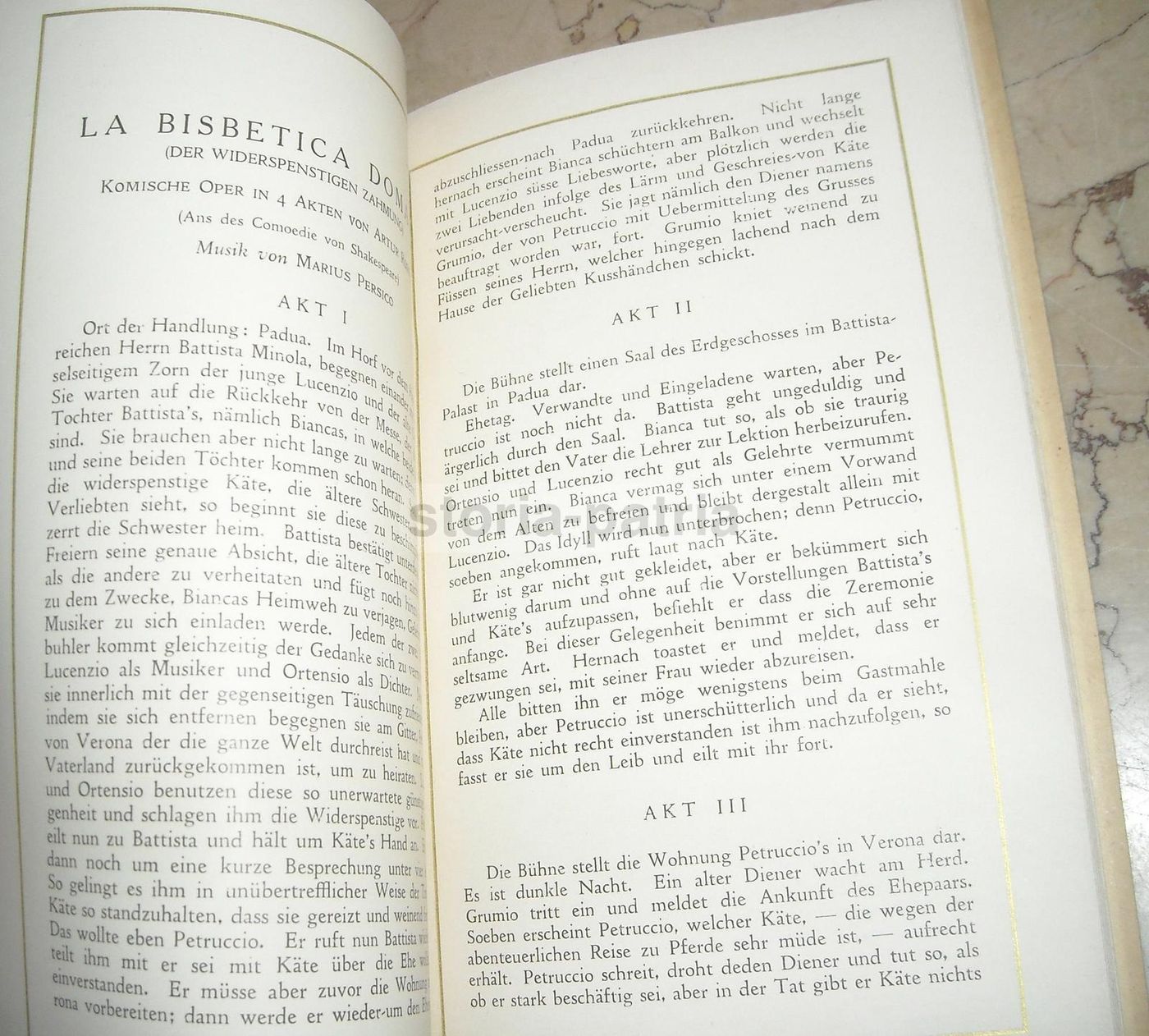 Programma Teatro Reale Dell'Opera Roma 1930 31   La Bisbetica Domata