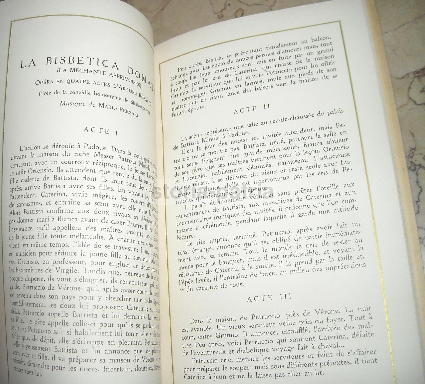 Programma Teatro Reale Dell'Opera Roma 1930 31   La Bisbetica Domata