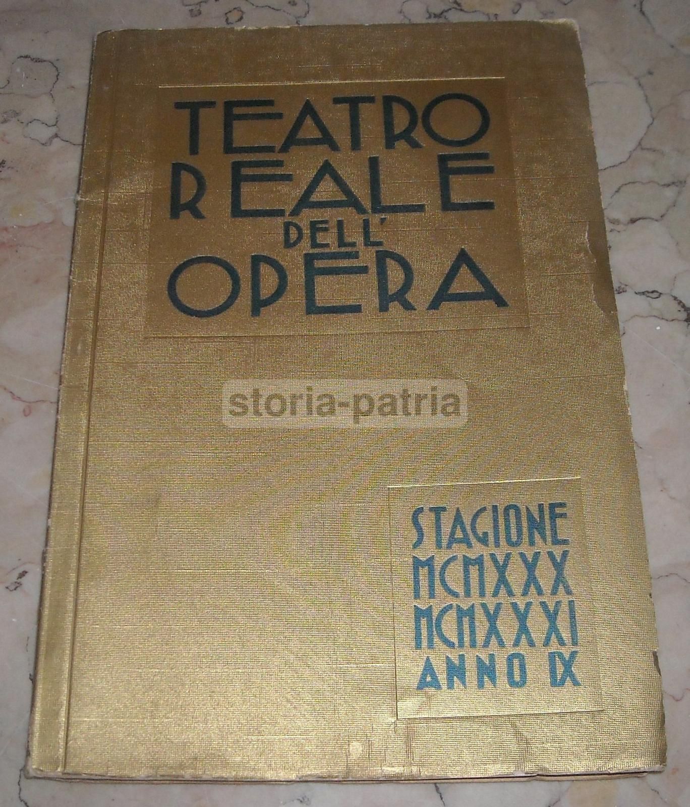 Programma Teatro Reale Dell'Opera Roma 1930 31   La Bisbetica Domata