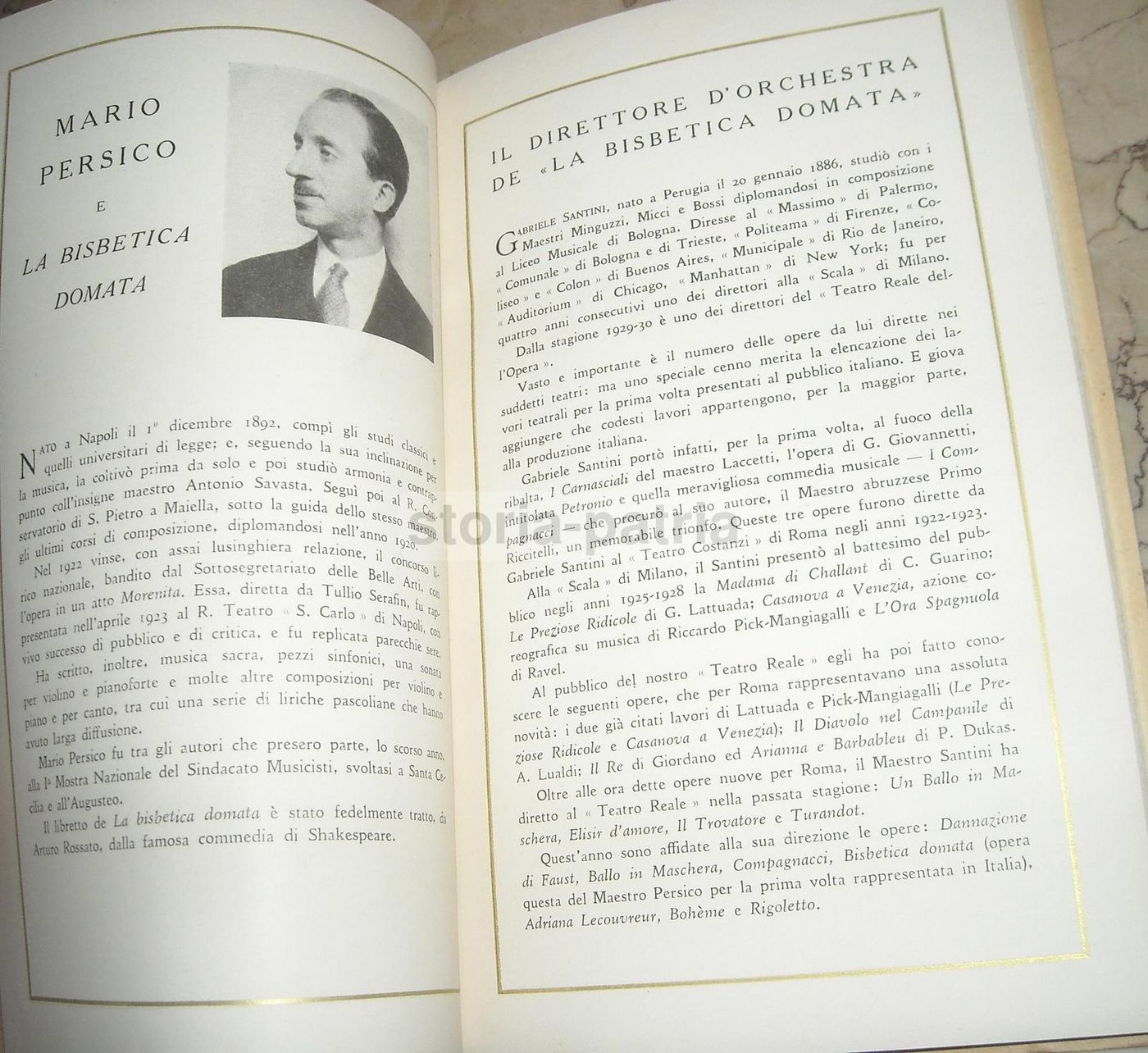 Programma Teatro Reale Dell'Opera Roma 1930 31   La Bisbetica Domata