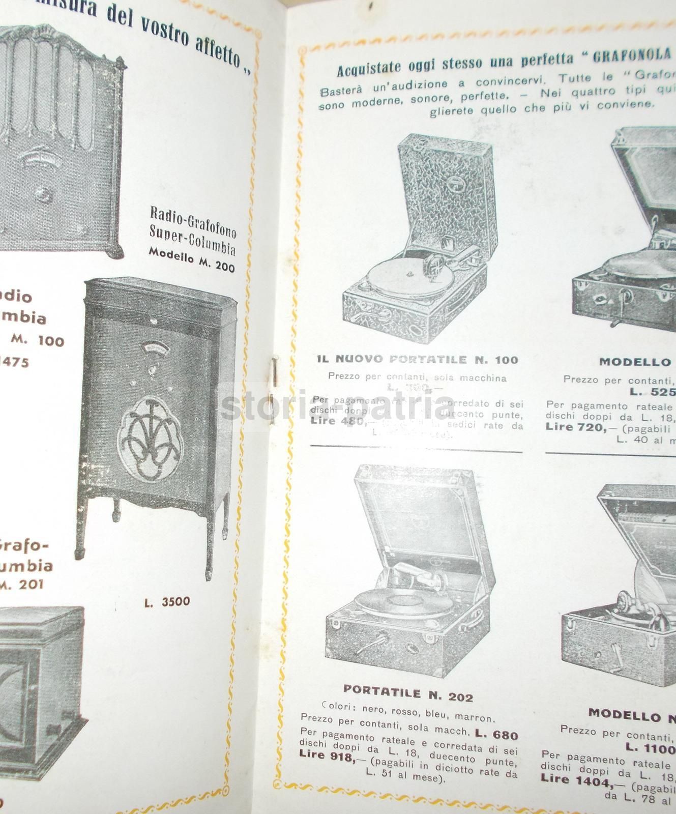 Catalogo A. Alati Roma 1932: Grammofoni, Radio E Musica