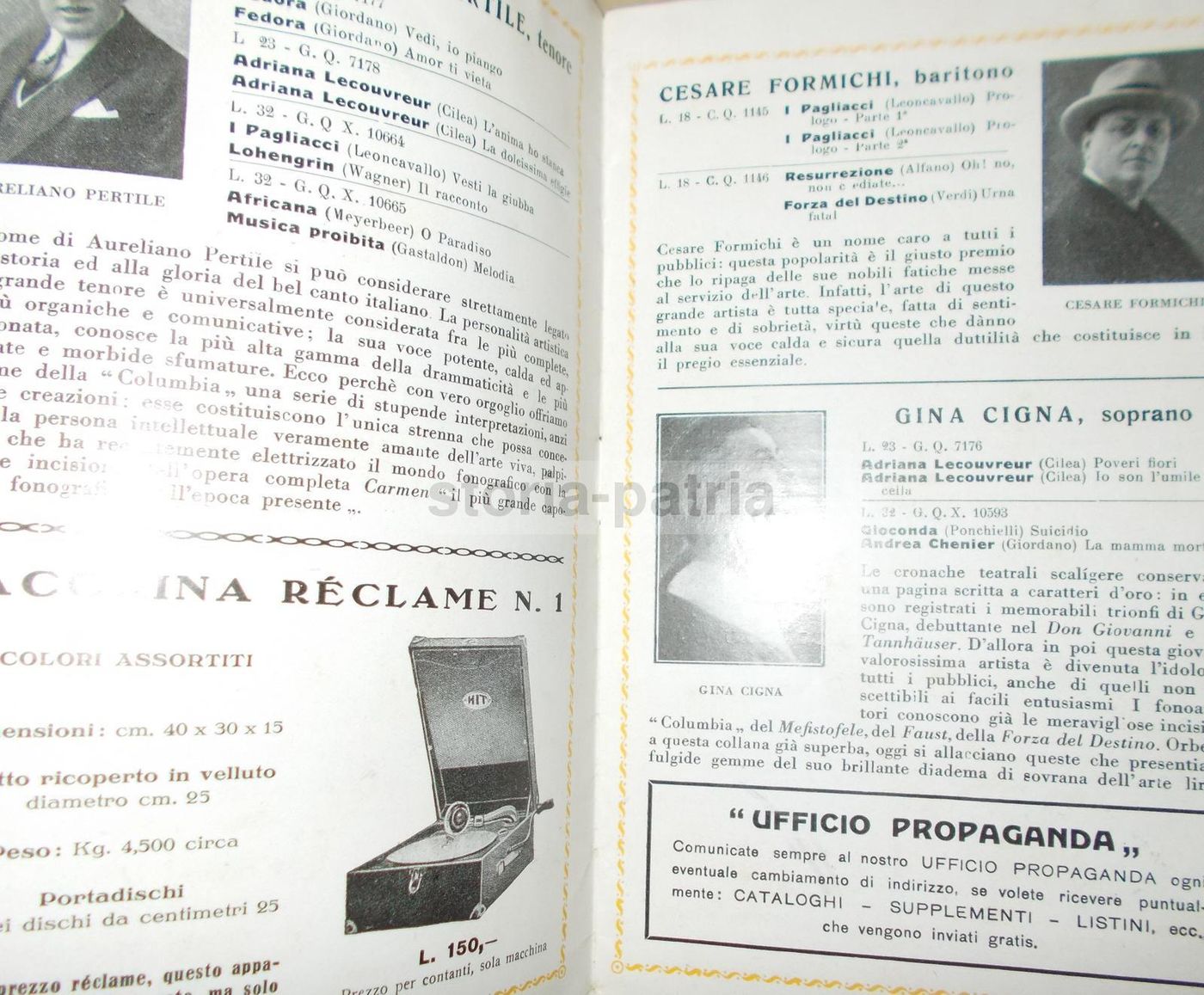Catalogo A. Alati Roma 1932: Grammofoni, Radio E Musica