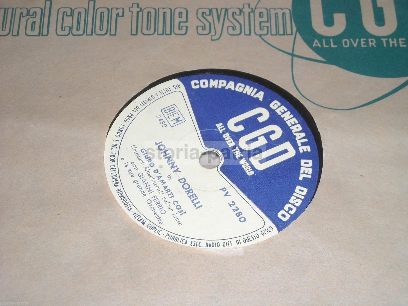 Vinile Johnny Dorelli: Nel Blu Dipinto Di Blu, CGD, Anni '50 '60