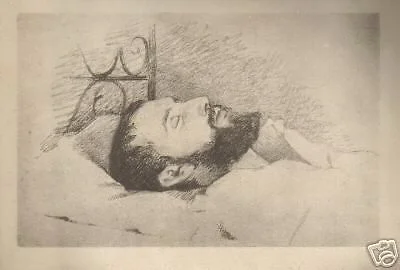 Napoleone Primoli: Obituary 1882, Rare Original Edition with Lithograph