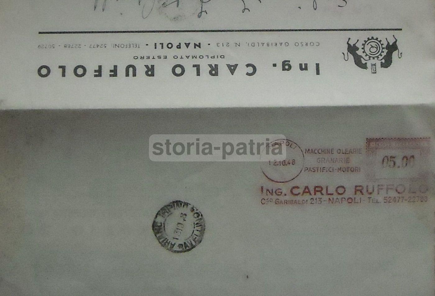 Depliant Officine Ruffolo Napoli 1948   Impianto Desolio Per Oleifici