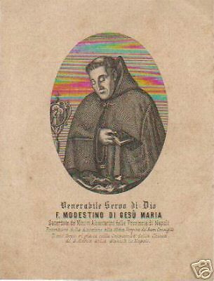 Stampa Popolare Frate Modestino Di Gesù Maria, Napoli, Fine '800