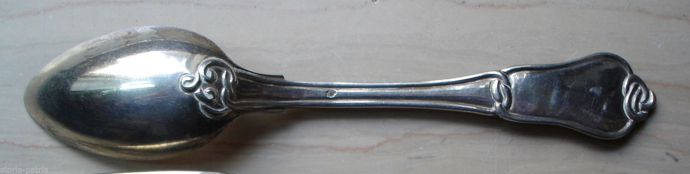 Set 6 Cucchiai In Argento Napoletani Dell'Ottocento, Argentiere Caruso