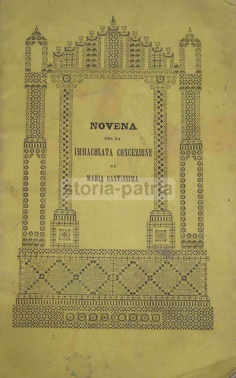 Novena In Onore Della Immacolata Concezione Di Maria Vergine, Napoli 1843