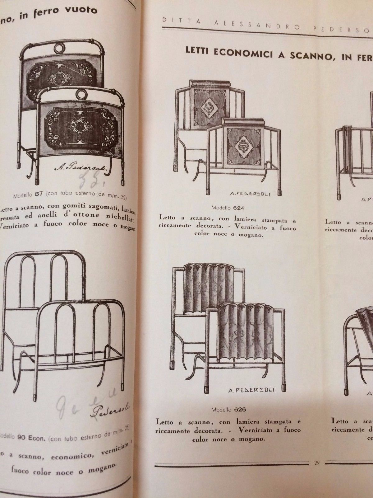 Catalogo Pedersoli: Letti In Ferro E Arredi Decò A Napoli (Anni '30)