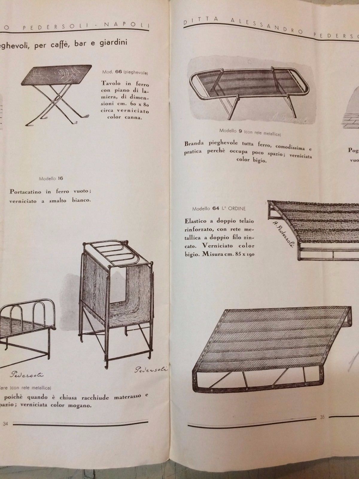 Catalogo Pedersoli: Letti In Ferro E Arredi Decò A Napoli (Anni '30)