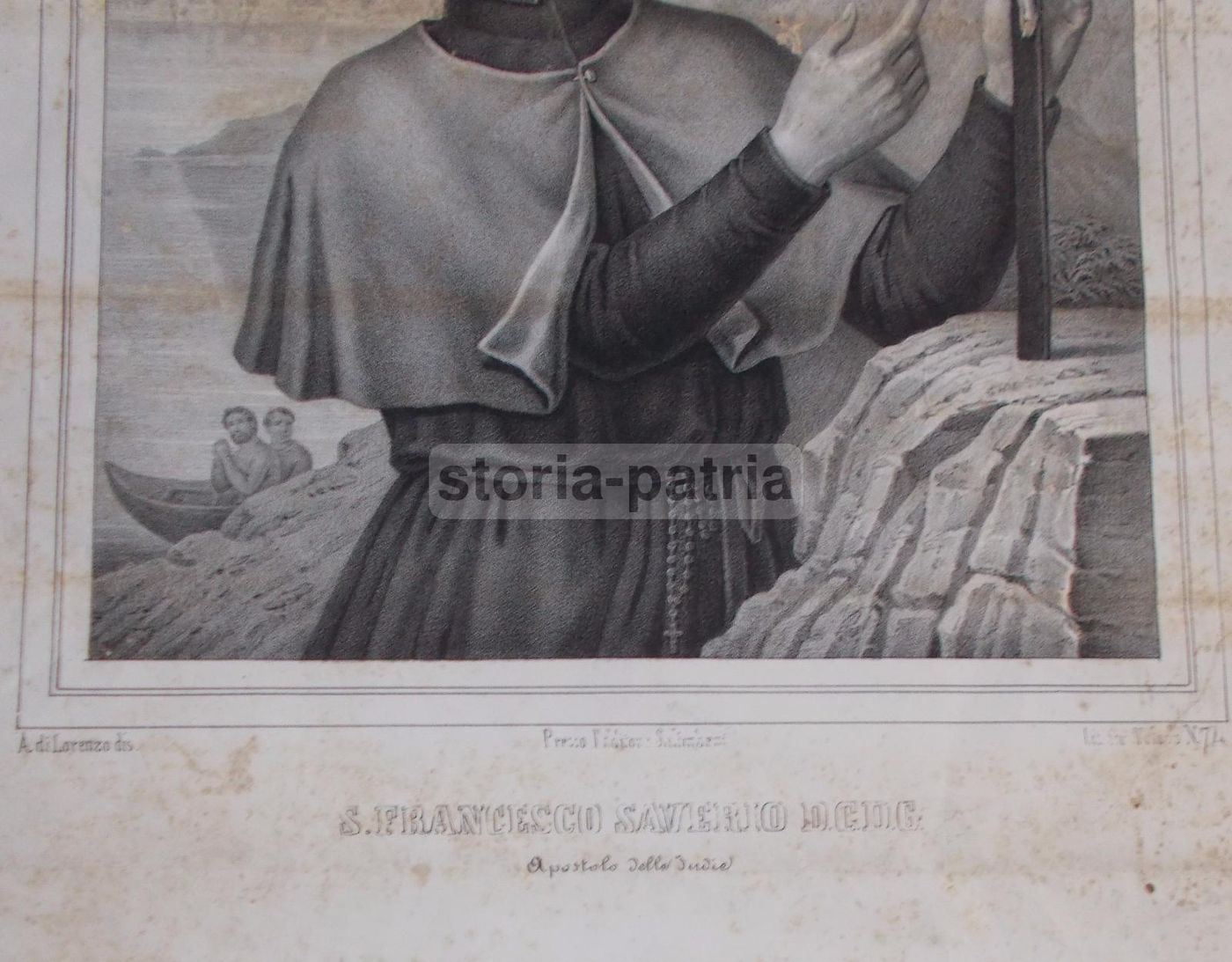 Stampa Popolare San Francesco Saverio, Napoli, XIX Secolo