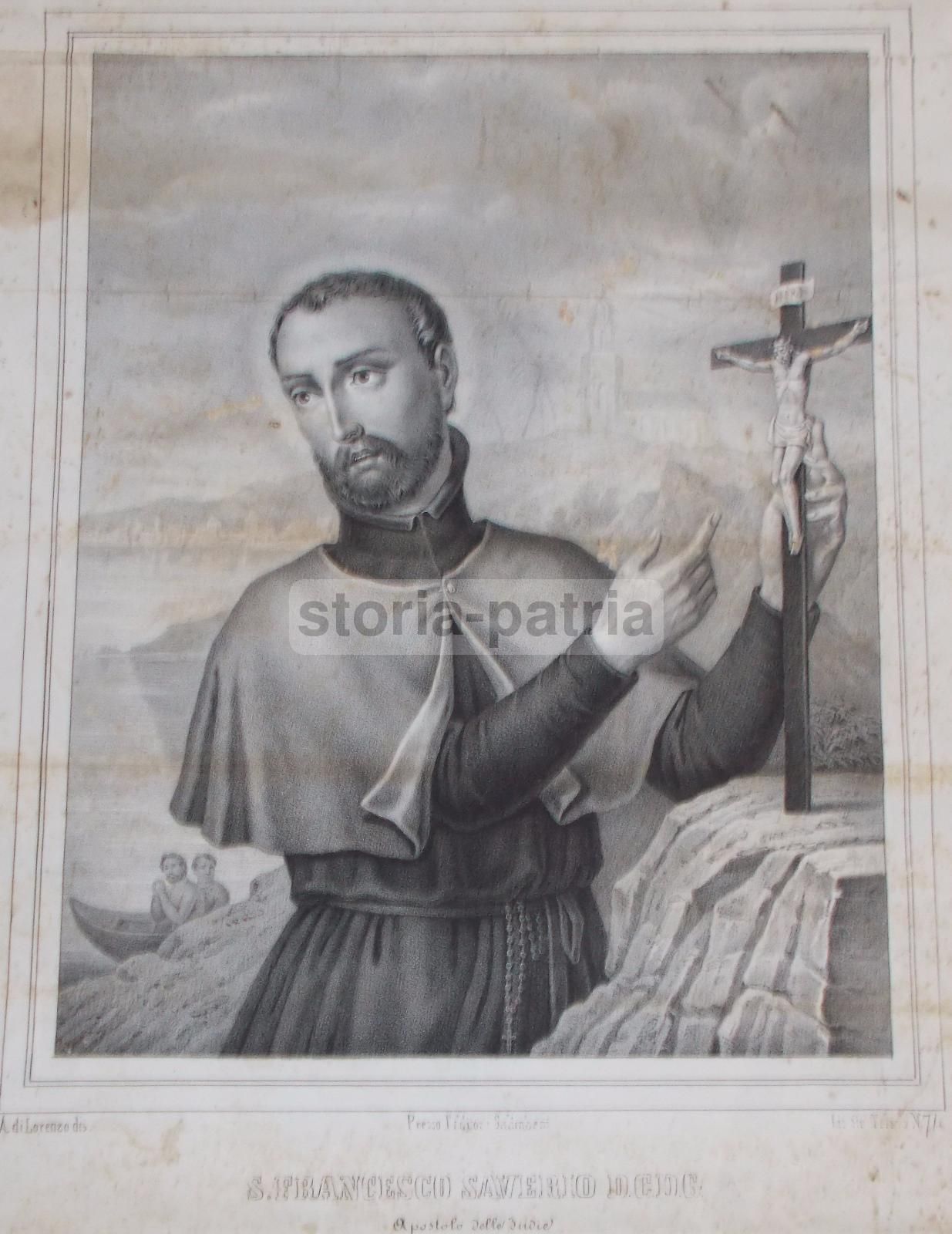 Stampa Popolare San Francesco Saverio, Napoli, XIX Secolo