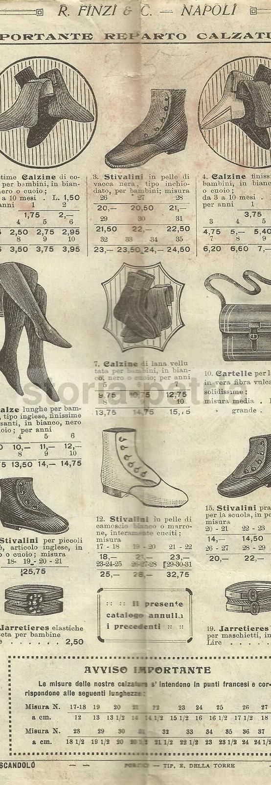 Catalogo Moda Bambini R. Finzi & C. "La Casa Dei Bambini" Napoli 1920 21