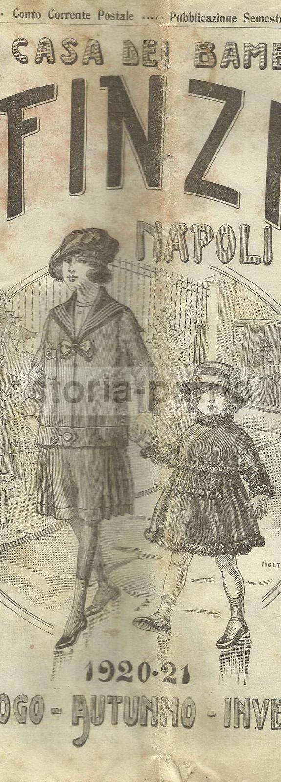 Catalogo Moda Bambini R. Finzi & C. "La Casa Dei Bambini" Napoli 1920 21