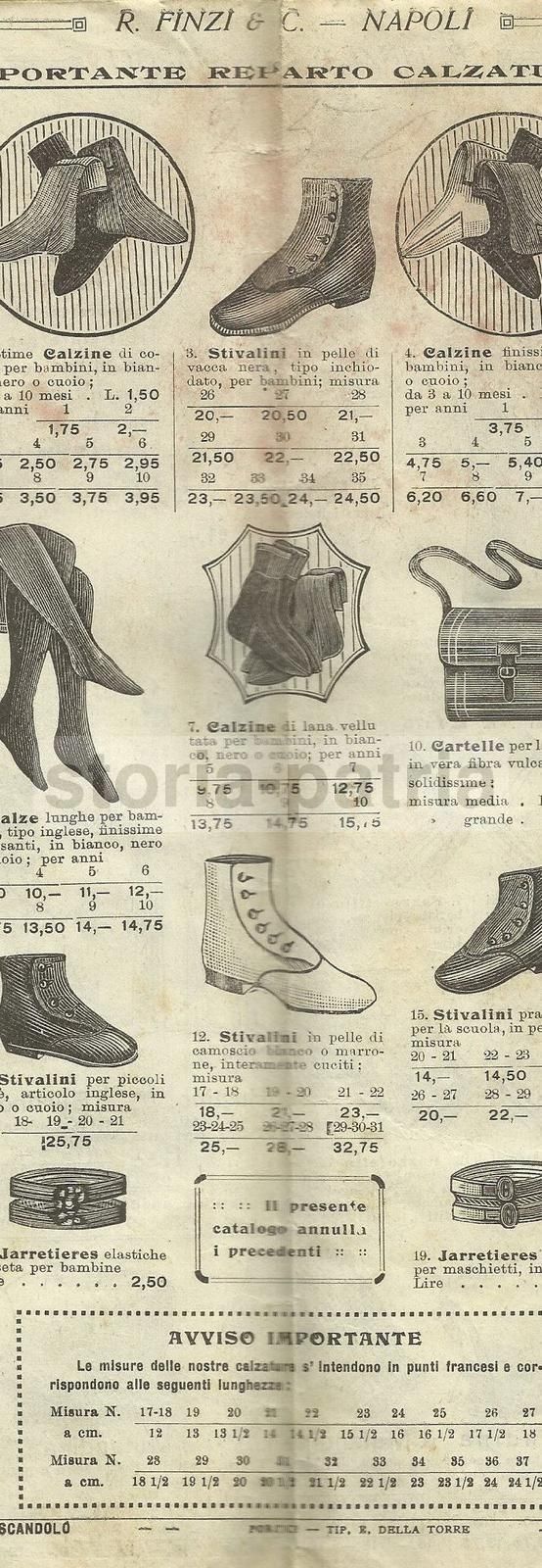 Catalogo Moda Bambini R. Finzi & C. "La Casa Dei Bambini" Napoli 1920 21
