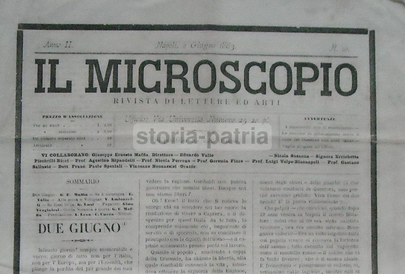 Il Microscopio 1883: Giornale Letterario Napoletano (Maffia, Valio)