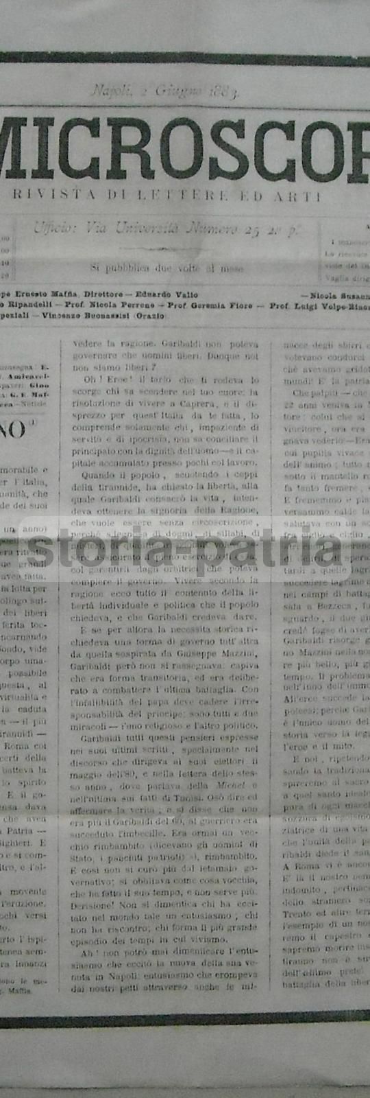 Il Microscopio 1883: Giornale Letterario Napoletano (Maffia, Valio)