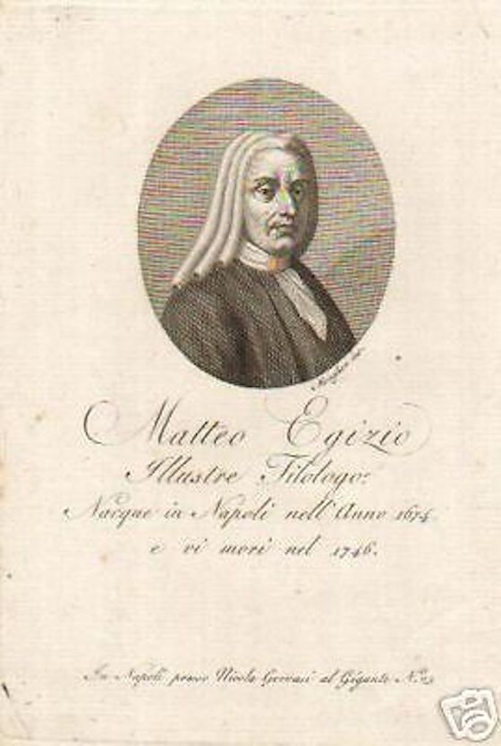Ritratto Di Matteo Egizio, Incisione All'Acquaforte Di Morghen, Napoli, 1800 Circa