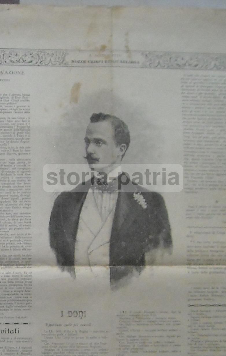 L'Occhialetto 1895: Nozze Crispi Linguaglossa Con Scritti Di Carducci E d'Annunzio