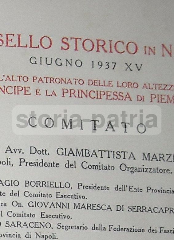 Carosello Storico Napoli 1937 Richter Araldica Medievale Galante