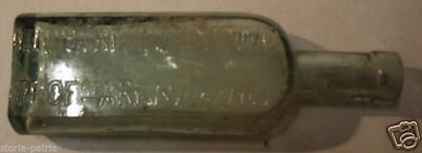 Antica Bottiglia In Vetro Liquore Purgativo Prof. Arena Napoli