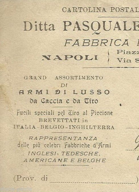 Cartolina Pubblicitaria Armeria Varriale, Napoli, 1919