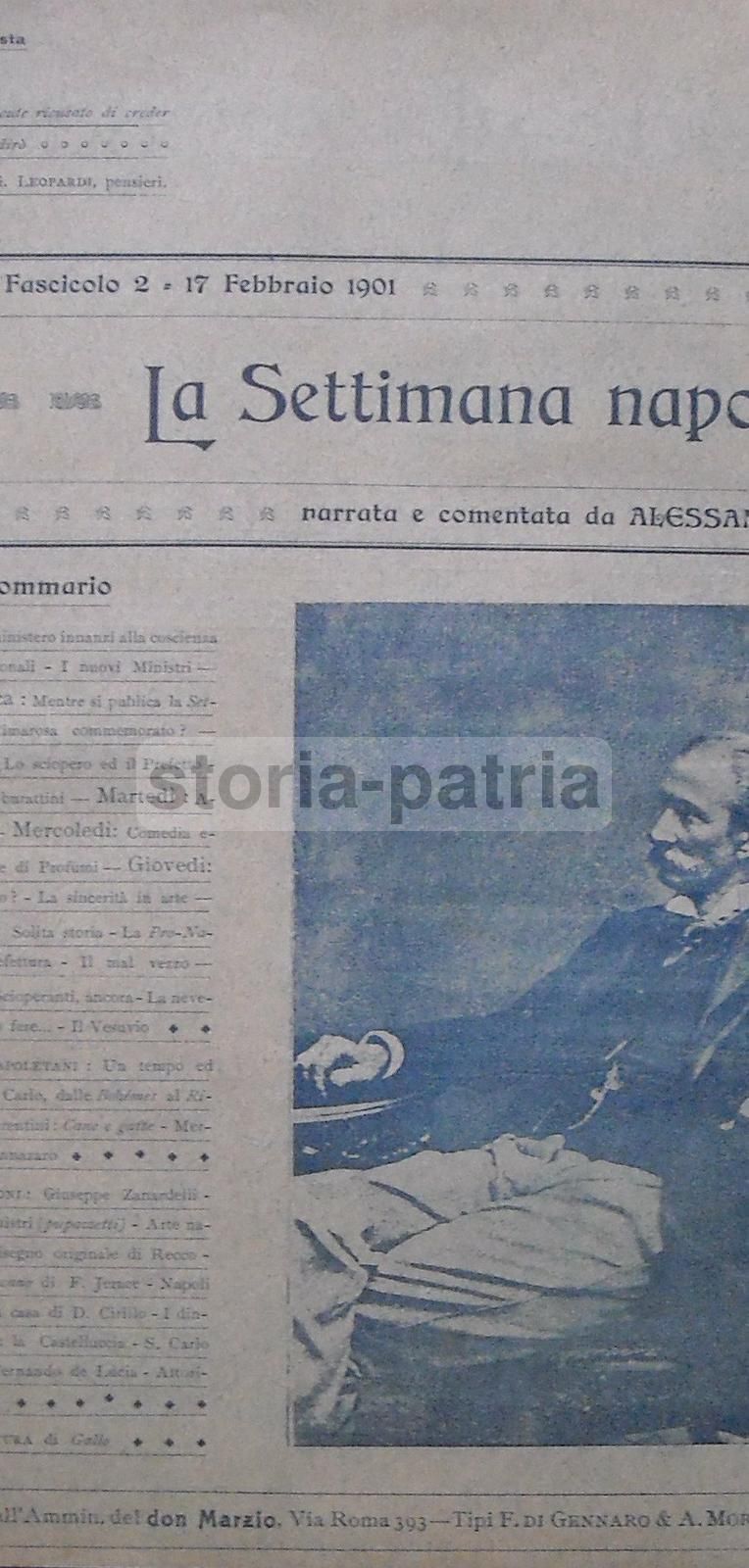 La Settimana Napoletana (1901). Rivista Di Politica, Arte E Teatro. Napoli