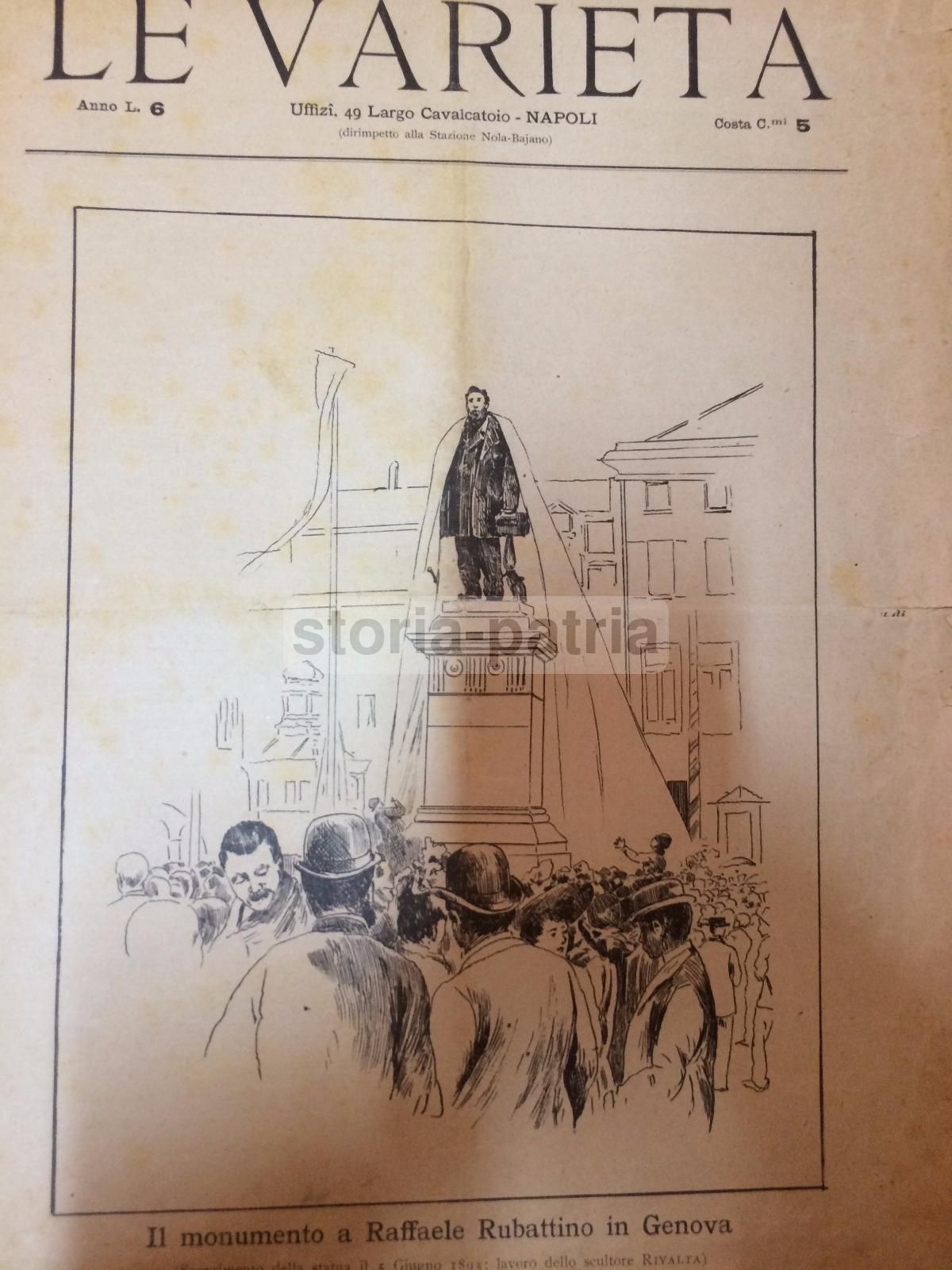 Le Varietà: Napoli, Giugno 1893. Rivista Con Monumento A Rubattino, Musica E Folklore