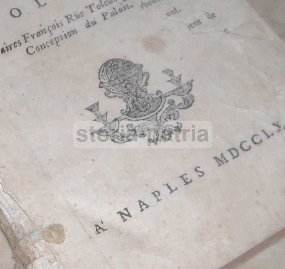 Catalogo Dei Librai Francesi Hermil E Roland, Napoli, 1760