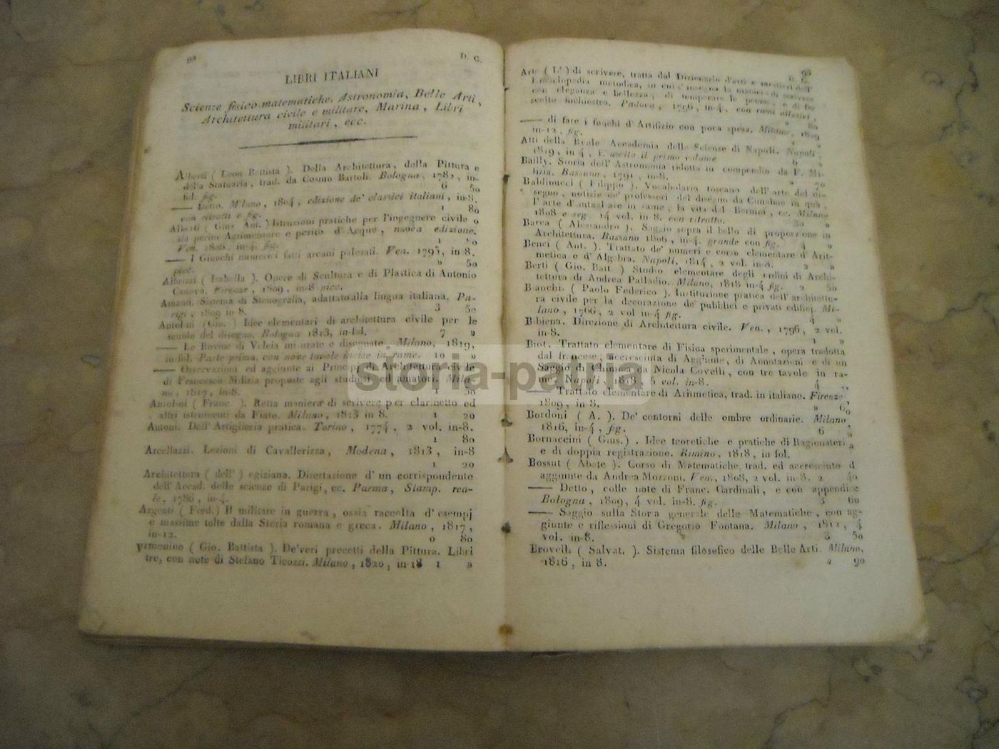 Catalogo De' Libri Francesi Ed Italiani Presso B. Borel, Napoli 1820