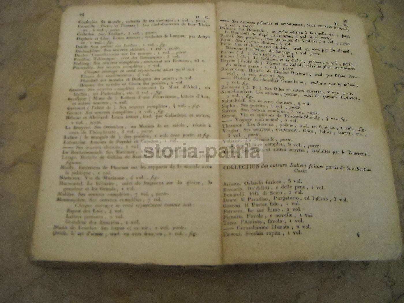 Catalogo De' Libri Francesi Ed Italiani Presso B. Borel, Napoli 1820