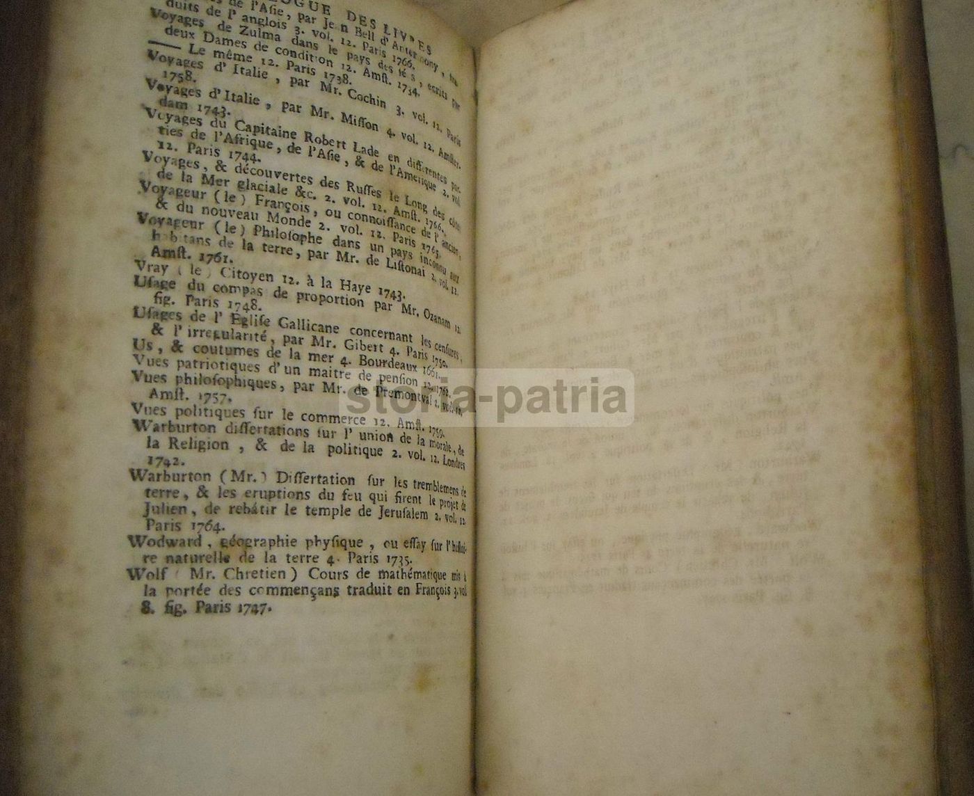 Catalogo Libri Latini, Greci E Francesi Di Jean Gravier, Napoli 1768