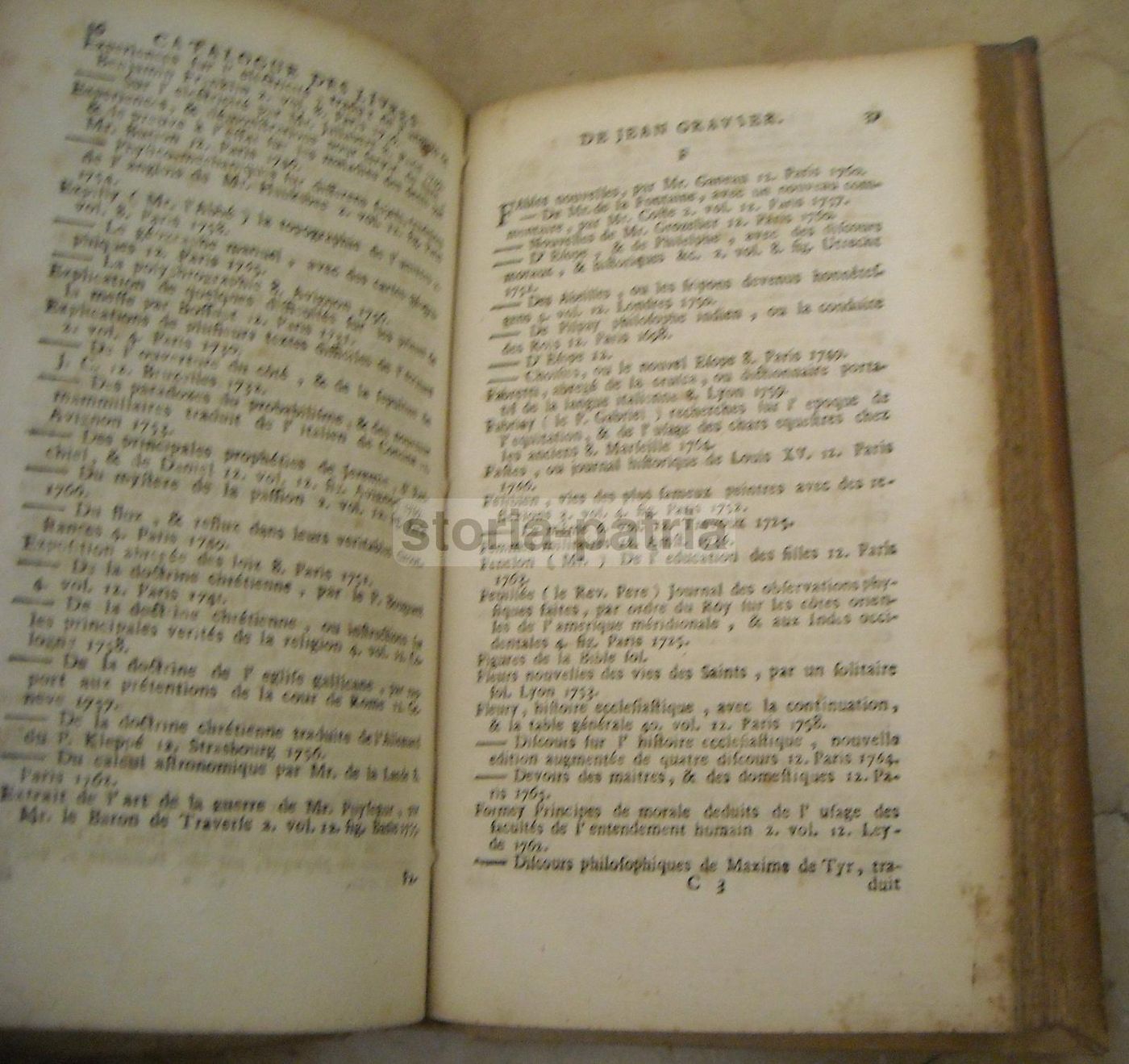 Catalogo Libri Latini, Greci E Francesi Di Jean Gravier, Napoli 1768