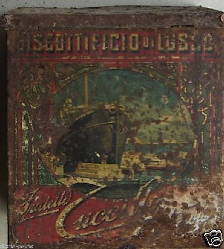 Scatola In Latta Del Biscottificio Fratelli Tuccillo, Napoli