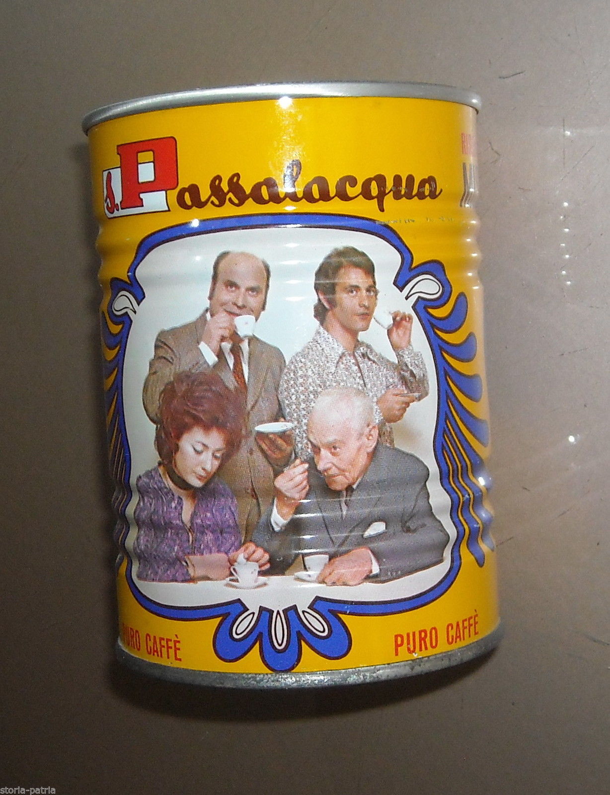 Barattolo Caffè Passalacqua Napoli Vintage Latta Anni '70