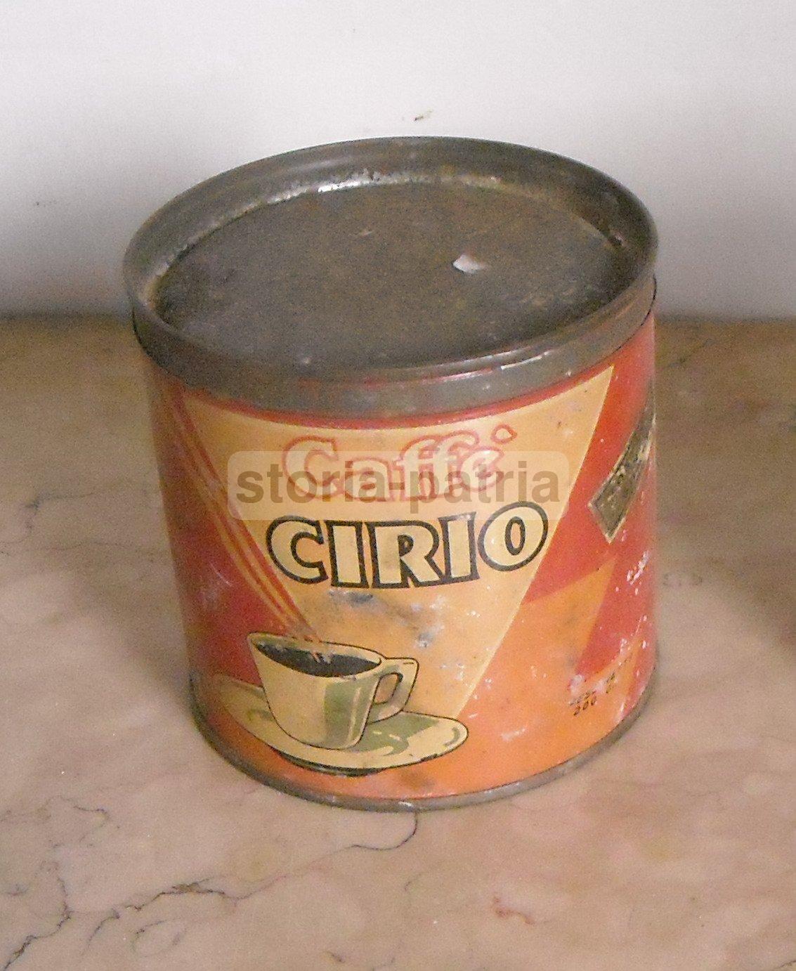 Barattolo Caffè Cirio Napoli, Scatola Rossa Pubblicitaria d'Epoca