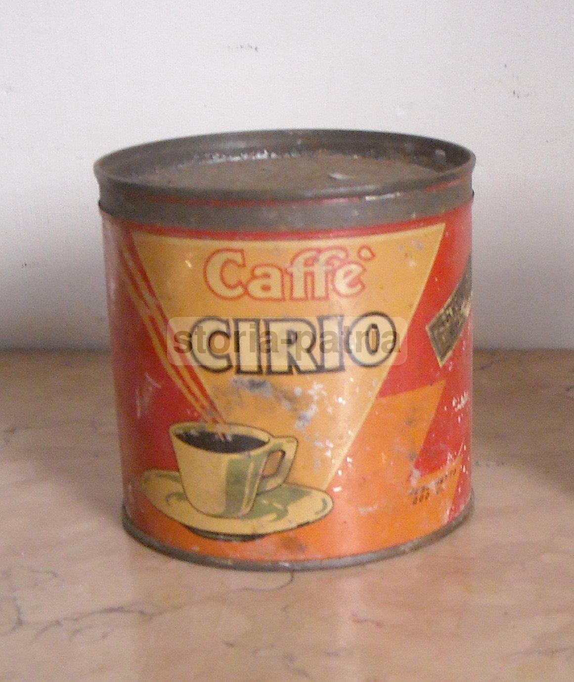 Barattolo Caffè Cirio Napoli, Scatola Rossa Pubblicitaria d'Epoca