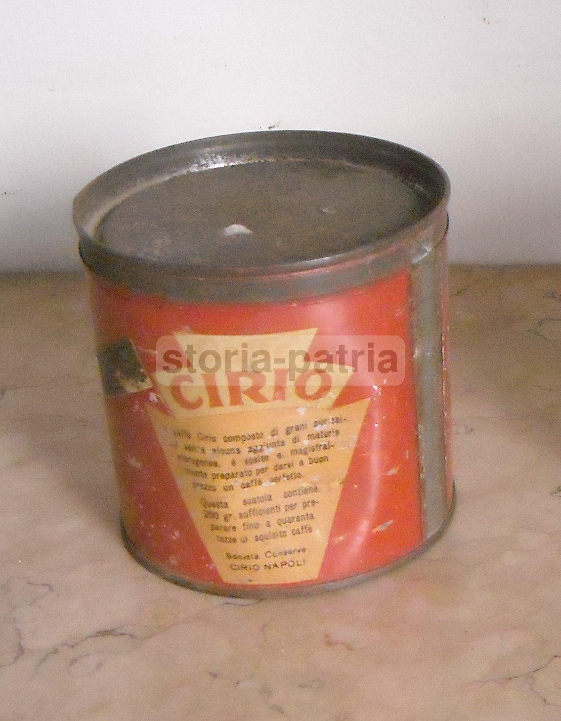 Barattolo Caffè Cirio Napoli, Scatola Rossa Pubblicitaria d'Epoca