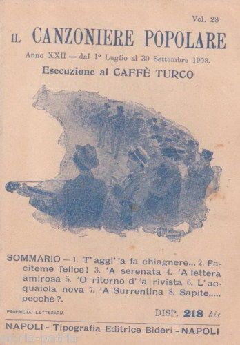 Il Canzoniere Popolare: Esecuzione Al Caffè Turco (Napoli, 1908)